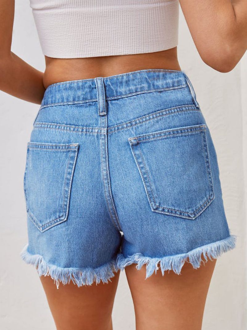 Damshorts Fringe Polyester Chic - Blå