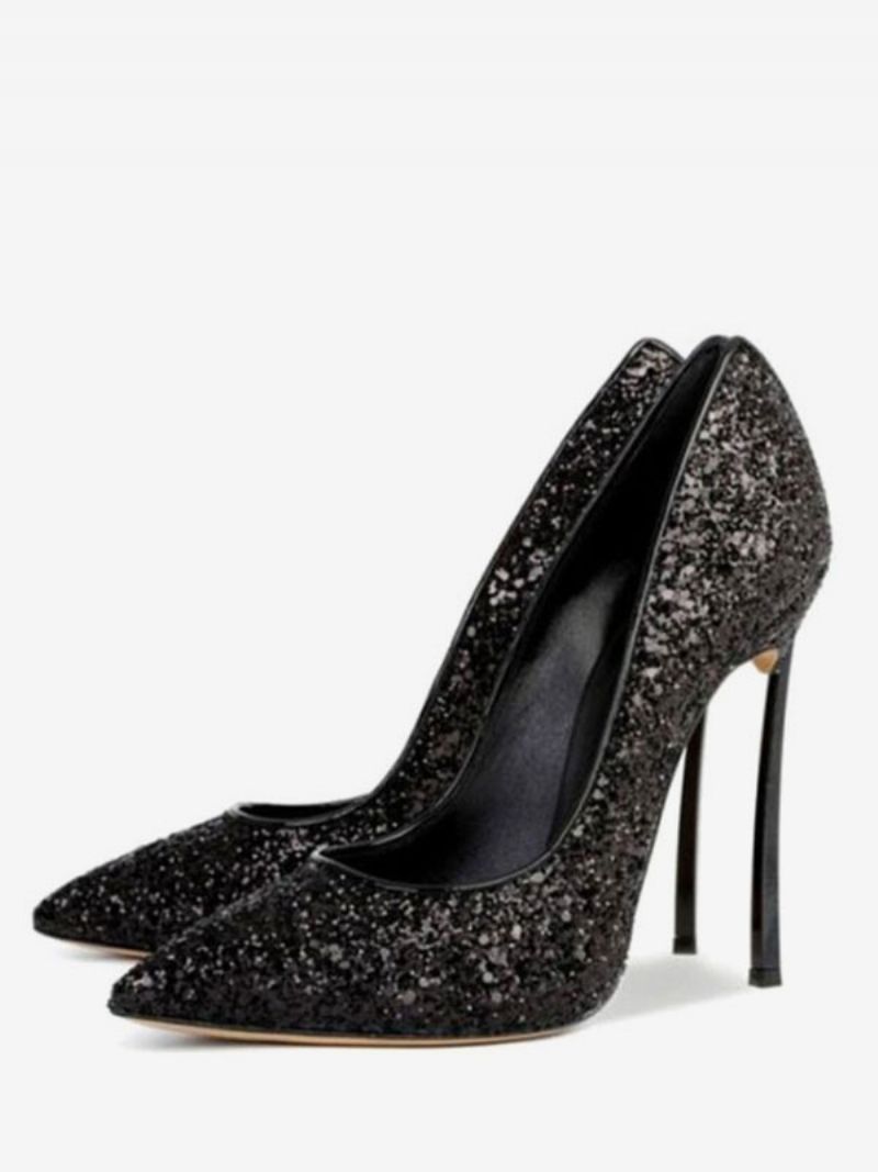 Dam Glitter Högklackat Pumps Evening Heels Balskor