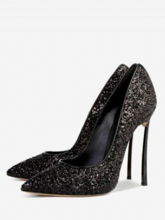 Dam Glitter Högklackat Pumps Evening Heels Balskor