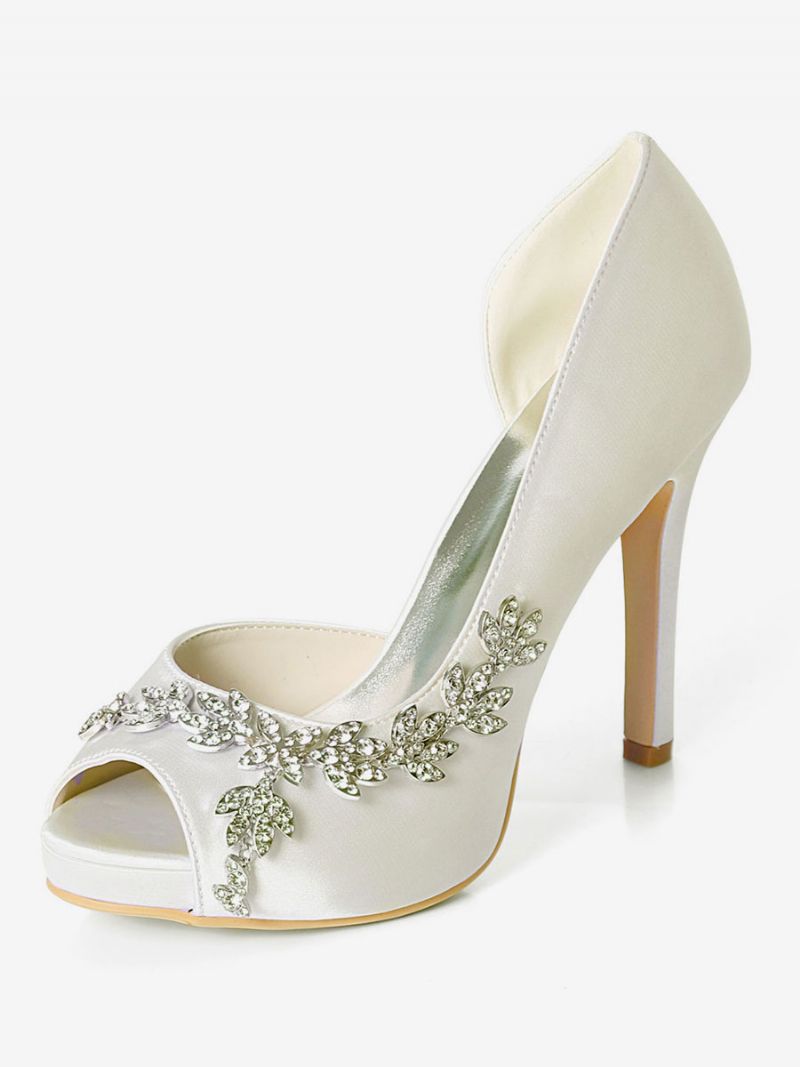 Damplattform Dorsay Bridal Pumps Med Strass - Elfenben