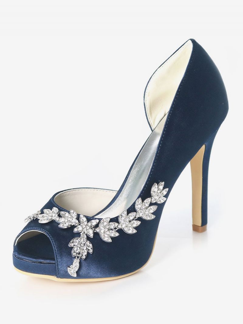 Damplattform Dorsay Bridal Pumps Med Strass - Mörk Marin