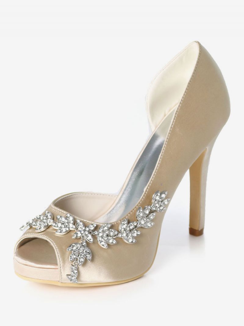 Damplattform Dorsay Bridal Pumps Med Strass - Champagne