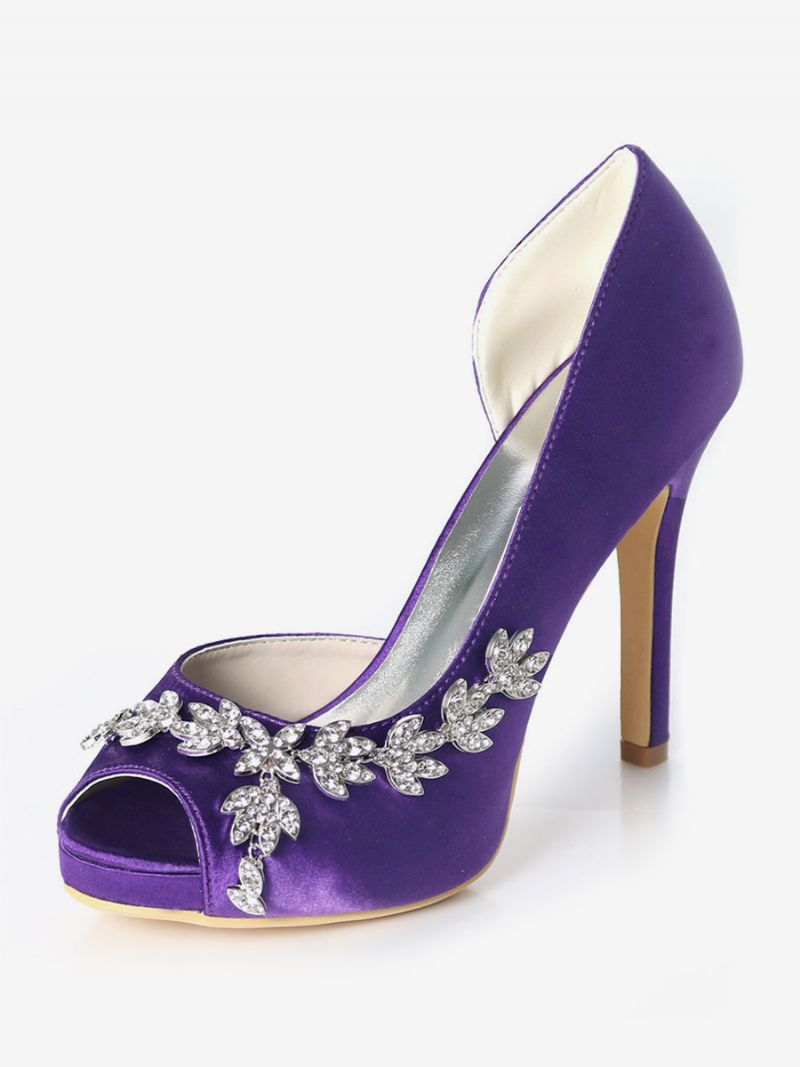 Damplattform Dorsay Bridal Pumps Med Strass - Djup Lila