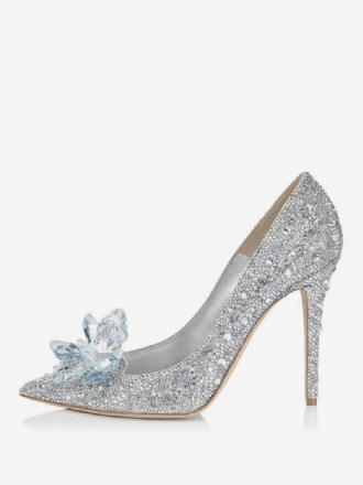 Kvinnors Crystal Rhinestones Bridal Pumps Kvällsklackar