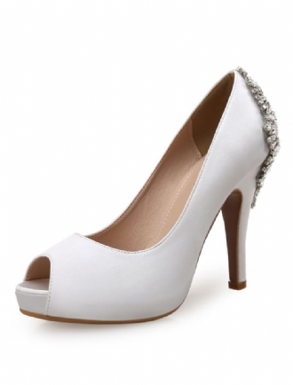 Kvinnors Peep Toe Bridal Pumps