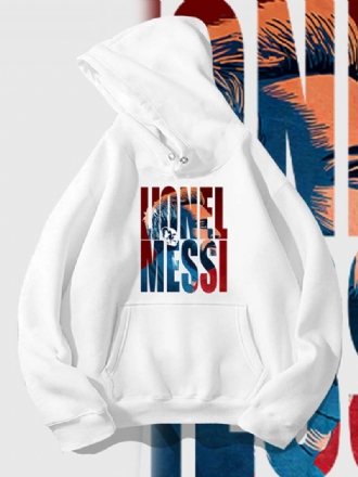 Argentina Messi Number 10 Hoodie Herrtopp