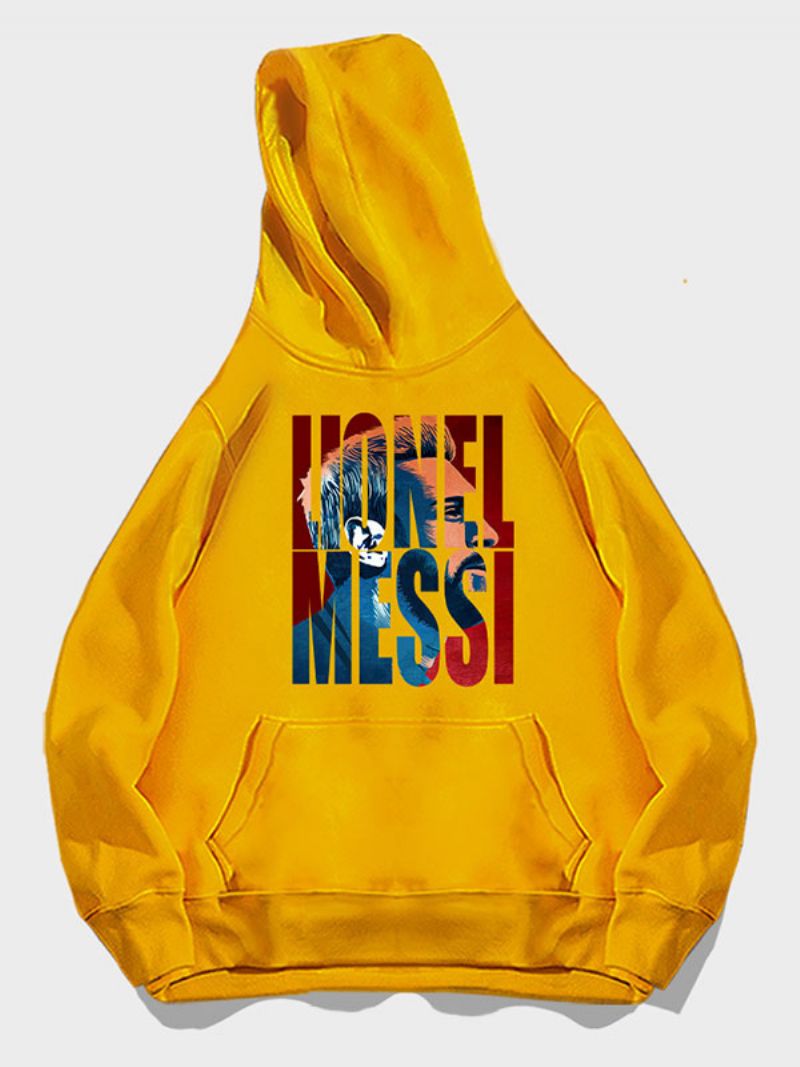 Argentina Messi Number 10 Hoodie Herrtopp - Gul