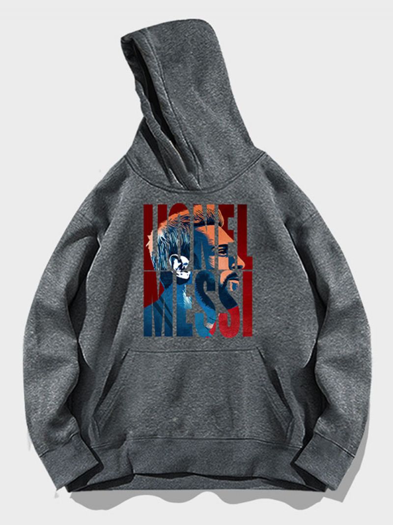 Argentina Messi Number 10 Hoodie Herrtopp - Grå