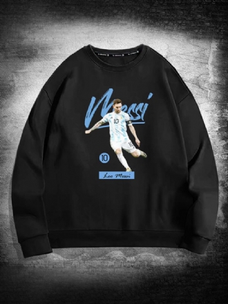 Argentina Messi Sweatshirt Långärmad Topp För Män