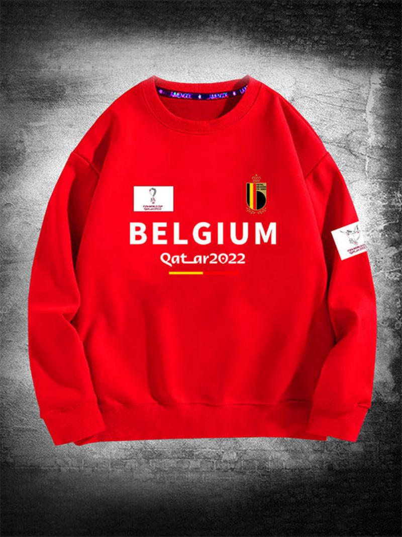 Belgien Team Sweatshirt Herrtröja - Röd