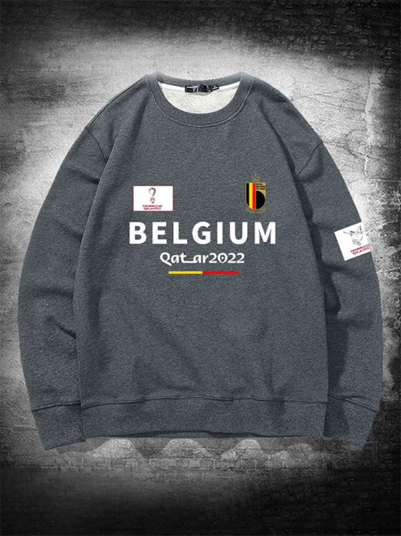 Belgien Team Sweatshirt Herrtröja - Grå