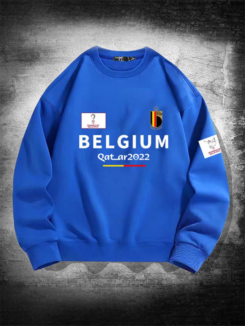 Belgien Team Sweatshirt Herrtröja - Blå