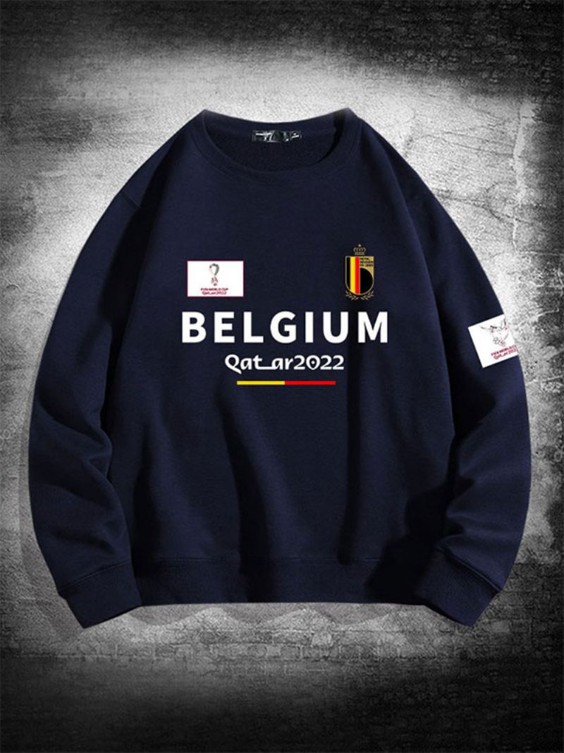 Belgien Team Sweatshirt Herrtröja - Djupblå