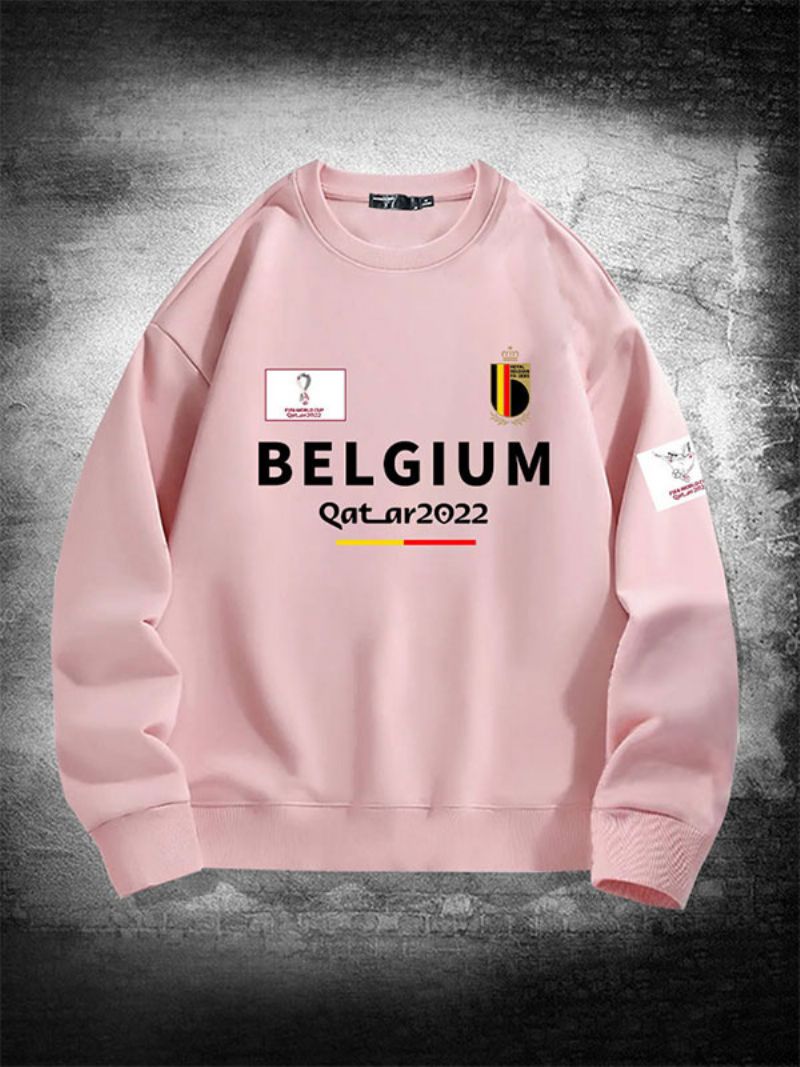 Belgien Team Sweatshirt Herrtröja - Rosa