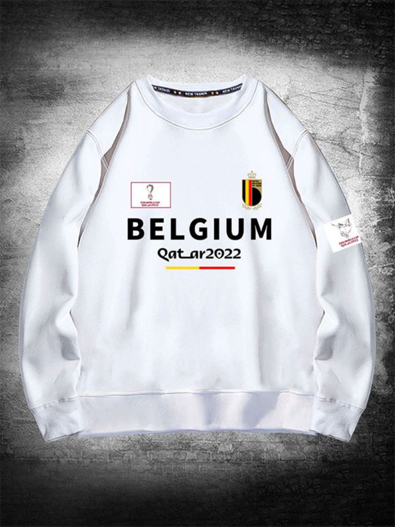 Belgien Team Sweatshirt Herrtröja - Vit