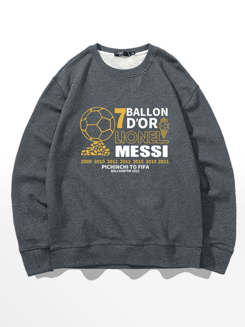 Messi Ballon D'or Sweatshirt Herrtröja - Djupgrå