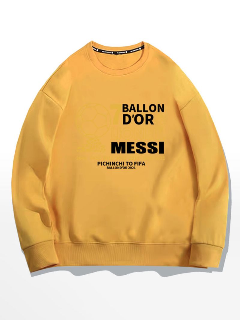 Messi Ballon D'or Sweatshirt Herrtröja - Gul