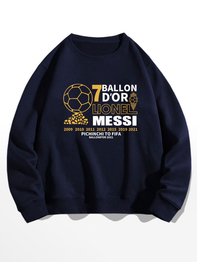 Messi Ballon D'or Sweatshirt Herrtröja - Djupblå