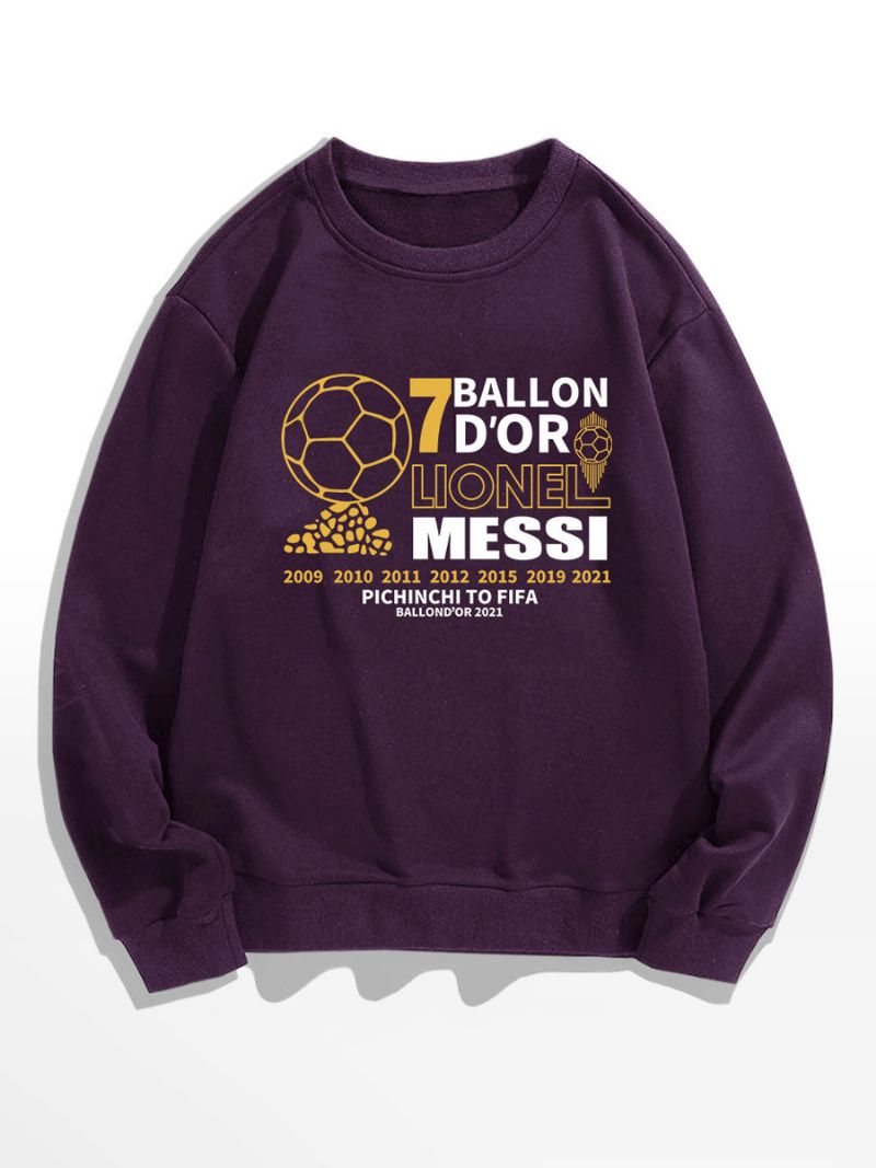 Messi Ballon D'or Sweatshirt Herrtröja - Djup Lila