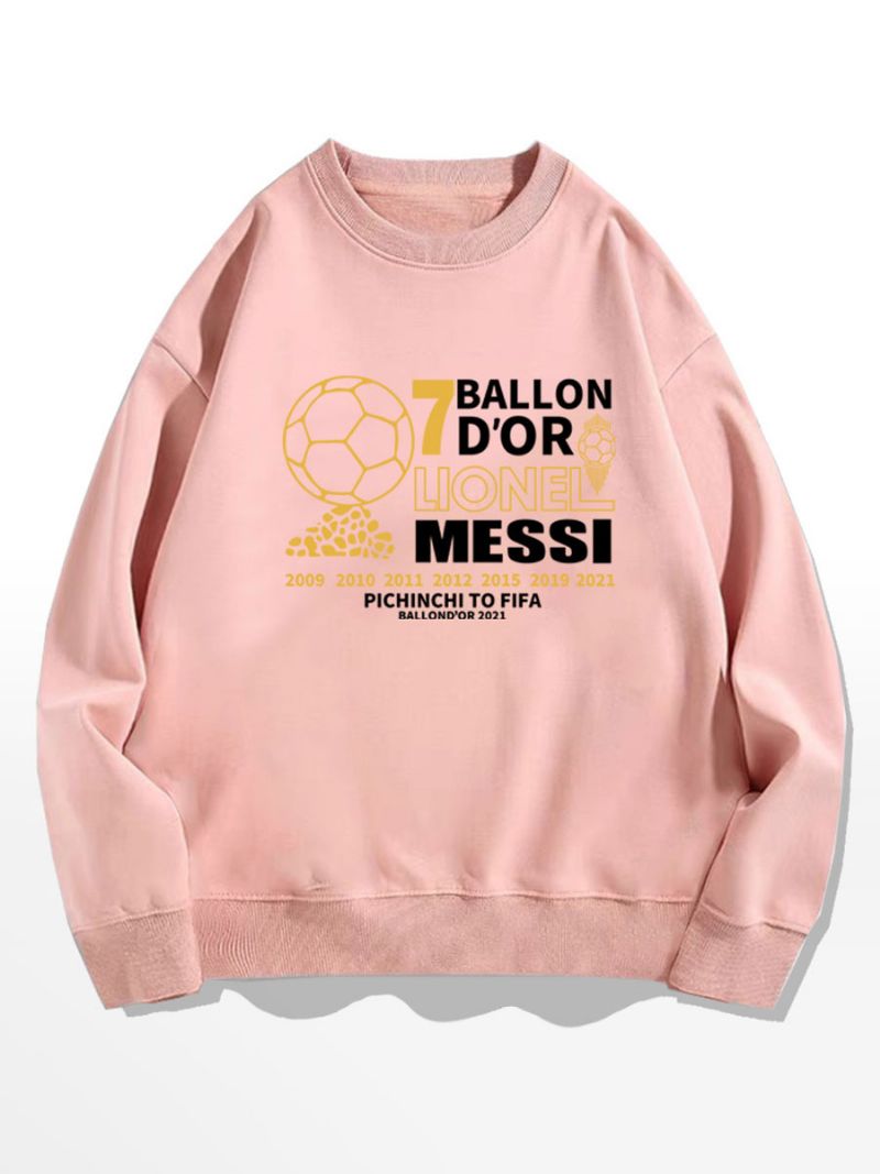 Messi Ballon D'or Sweatshirt Herrtröja - Rosa