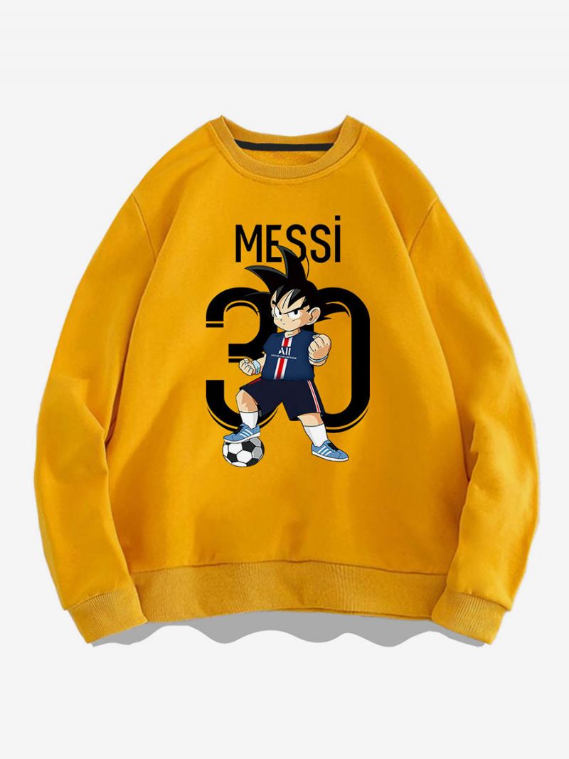 Messi Sweatshirt Vuxen Topp För Män - Gul