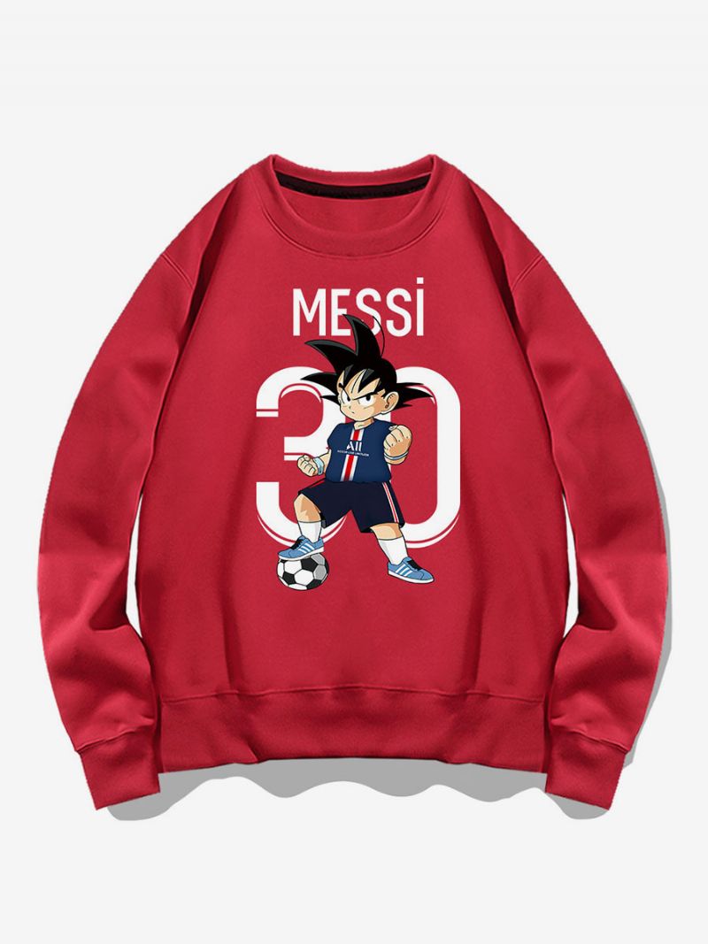 Messi Sweatshirt Vuxen Topp För Män - Röd