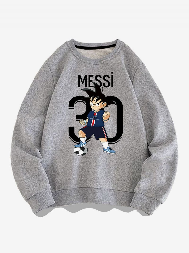 Messi Sweatshirt Vuxen Topp För Män - Ljusgrå