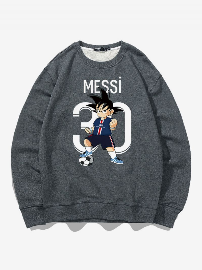 Messi Sweatshirt Vuxen Topp För Män - Grå