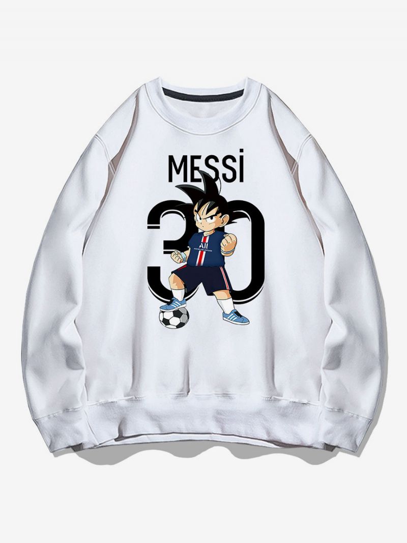 Messi Sweatshirt Vuxen Topp För Män - Vit