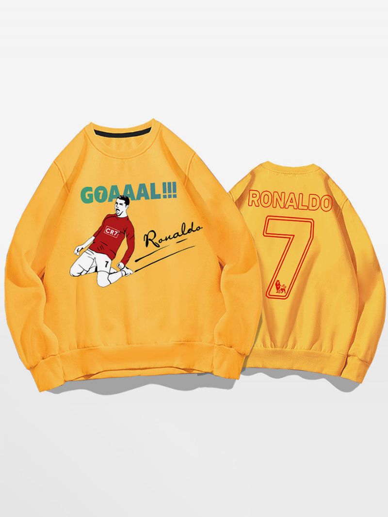 Ronaldo Sweatshirt Vuxen Topp För Män - Gul