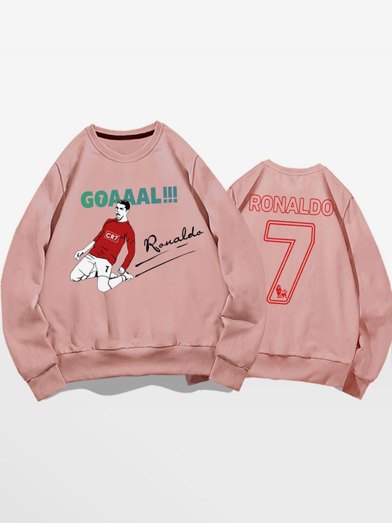 Ronaldo Sweatshirt Vuxen Topp För Män - Rosa