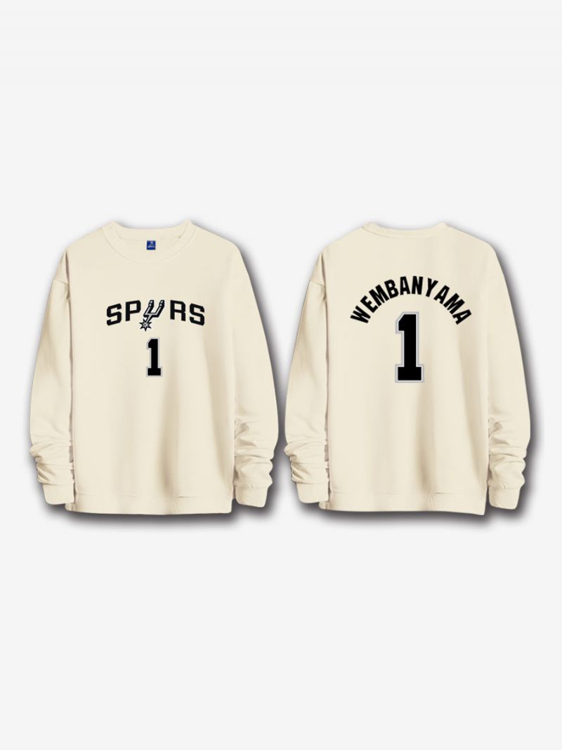 San Antonio Spurs Nummer 1 Wembanyama Herrtröja - Beige