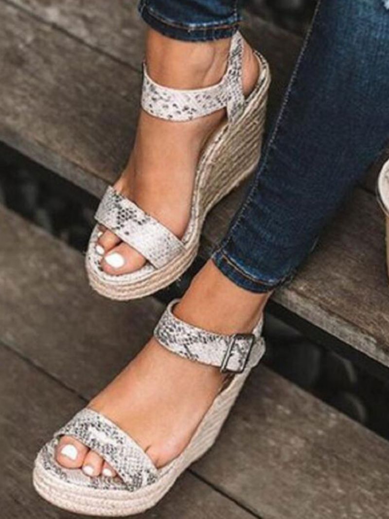 Damsandaler I Frotté Espadrillesandaler - Python