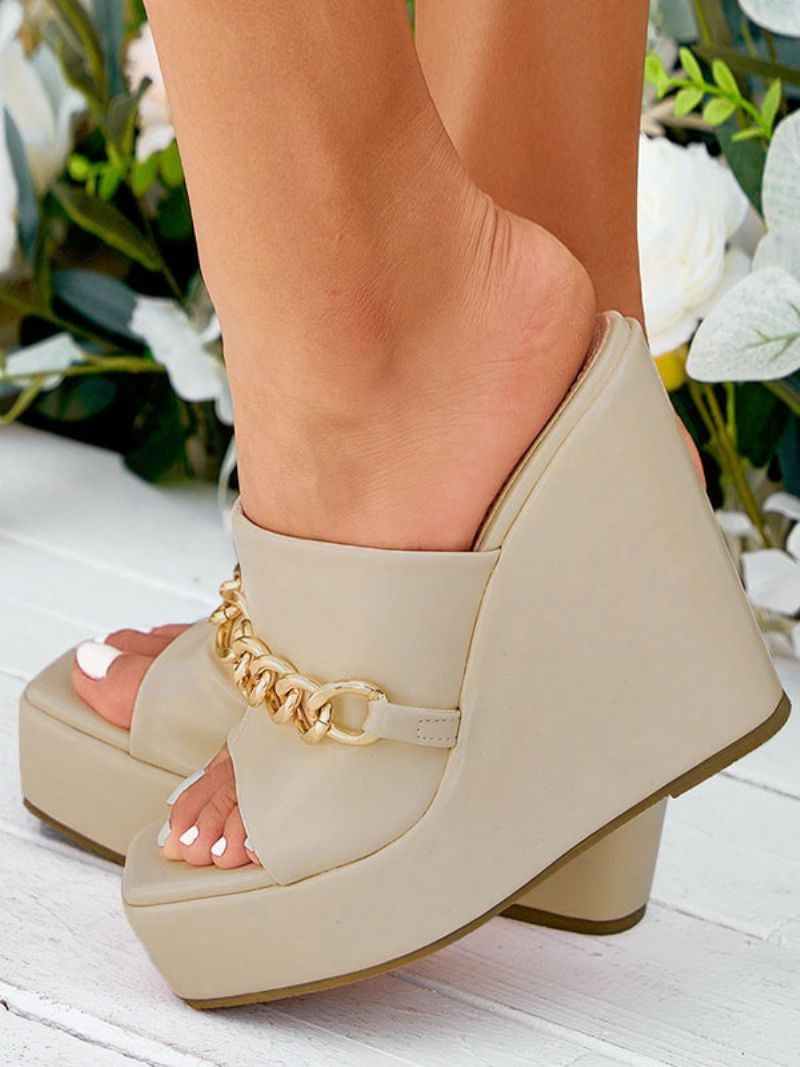 Kedjor För Kvinnor Platform Mule Wedges