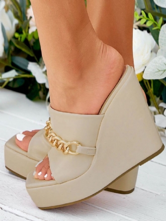 Kedjor För Kvinnor Platform Mule Wedges