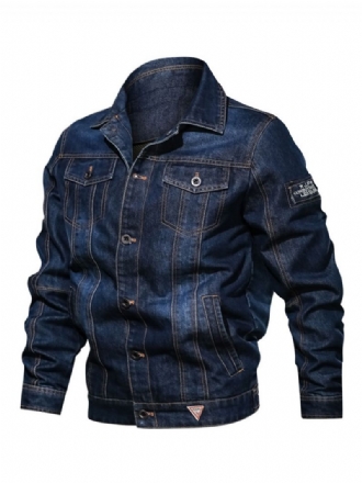 Herr Jeansjackor Chic Deep Blue Modern Cowboy Regular Fit Jacka