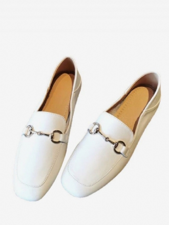 Chunky Heel Pu-läder Loafers För Kvinnor