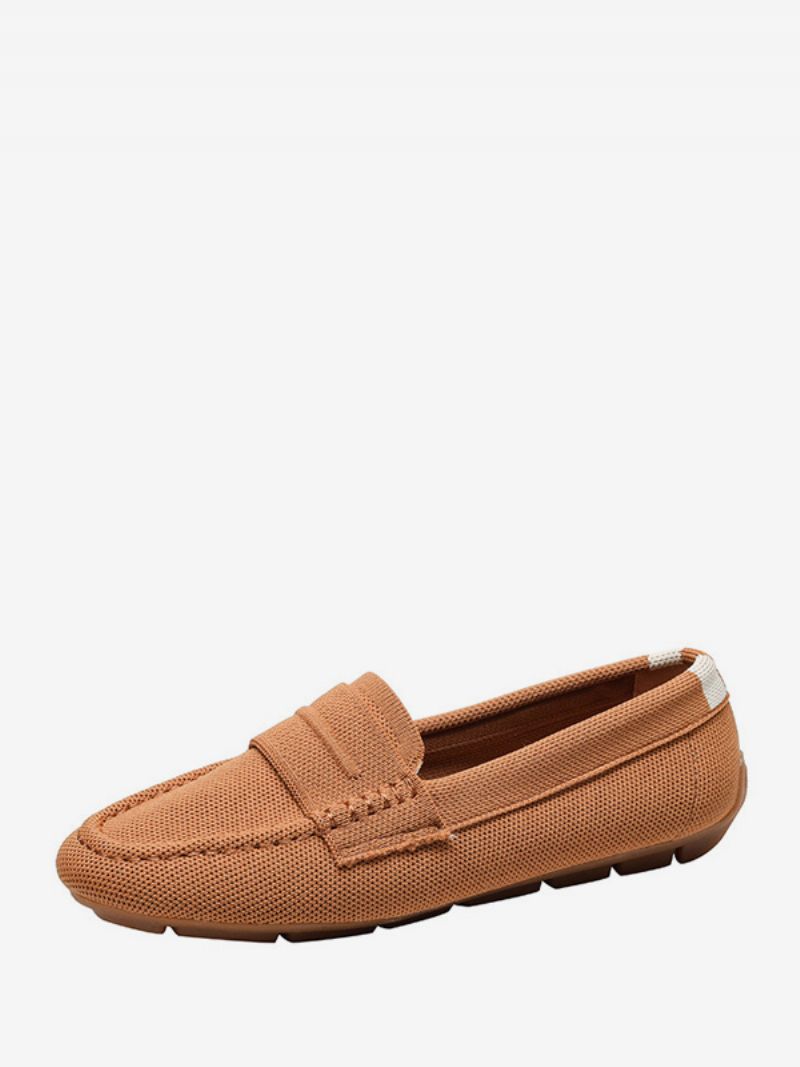 Kvinnors Mule Loafers Rund Toe Slip-on Flat Pumps