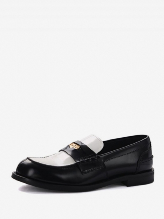 Kvinnors Penny Loafers Rund Toe Slip-on Platta Skor