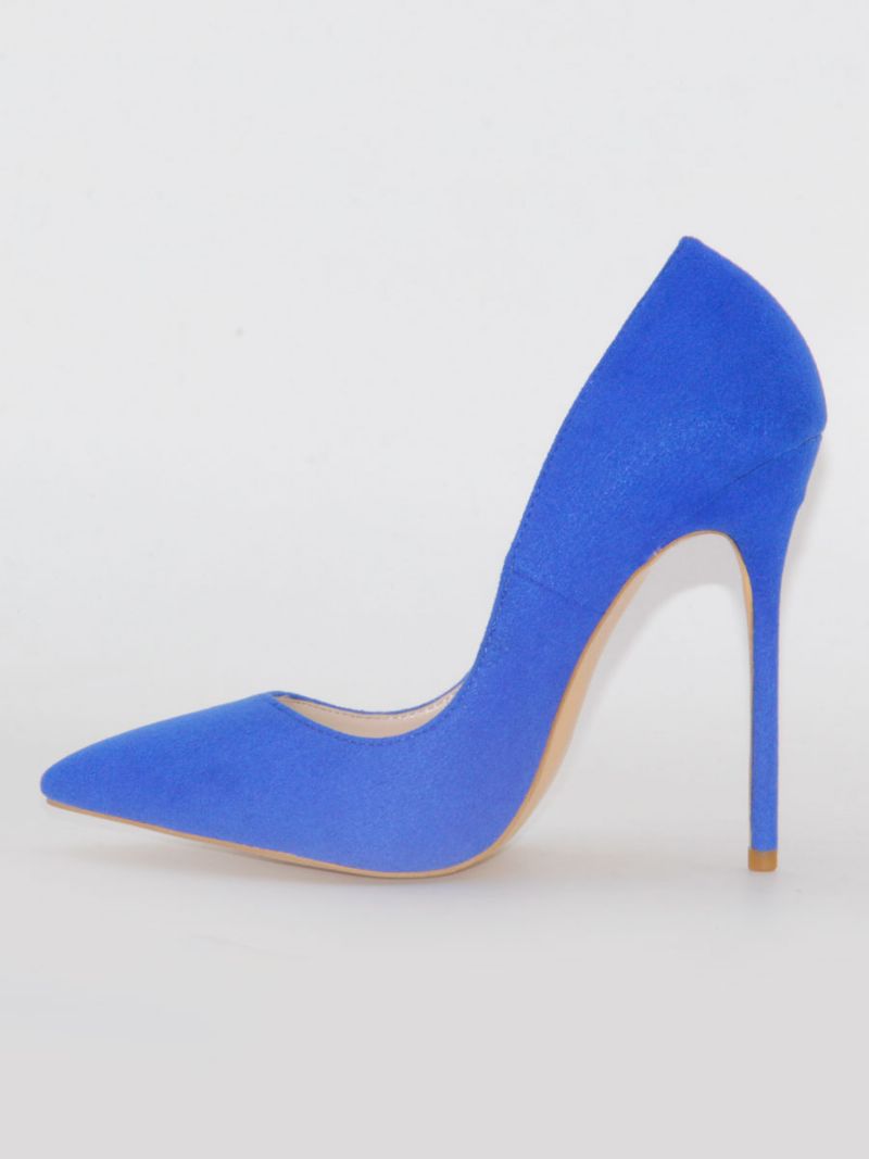 Dam Högklackat Spetsad Tå Stilettklack Royal Blue Pumps För Kontor - Kungsblå