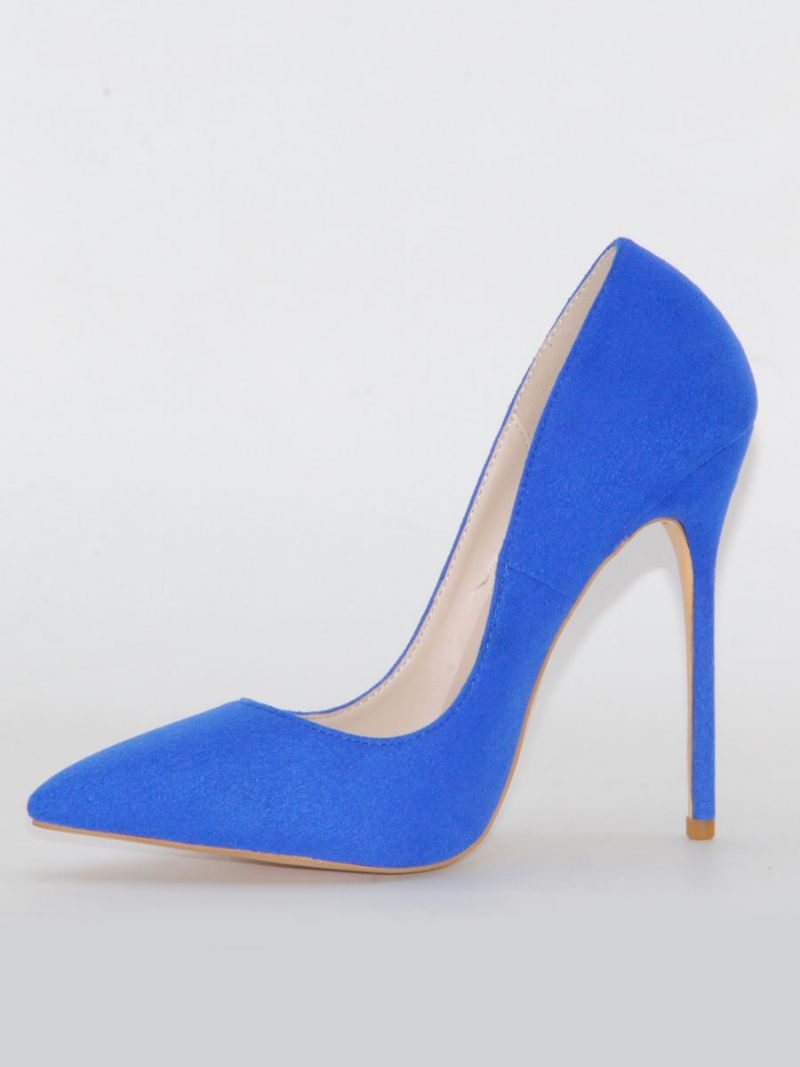 Dam Högklackat Spetsad Tå Stilettklack Royal Blue Pumps För Kontor - Kungsblå