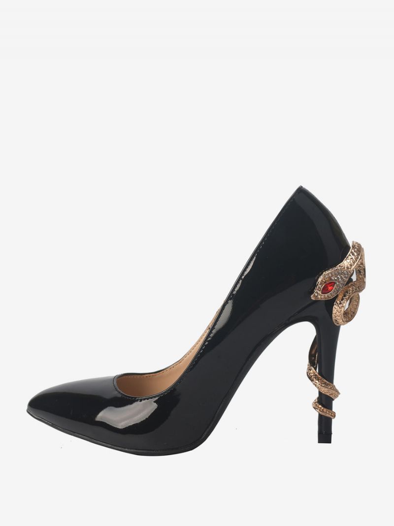 Dam Högklackat Stiletto Heel Pumps Pu-läder - Svart