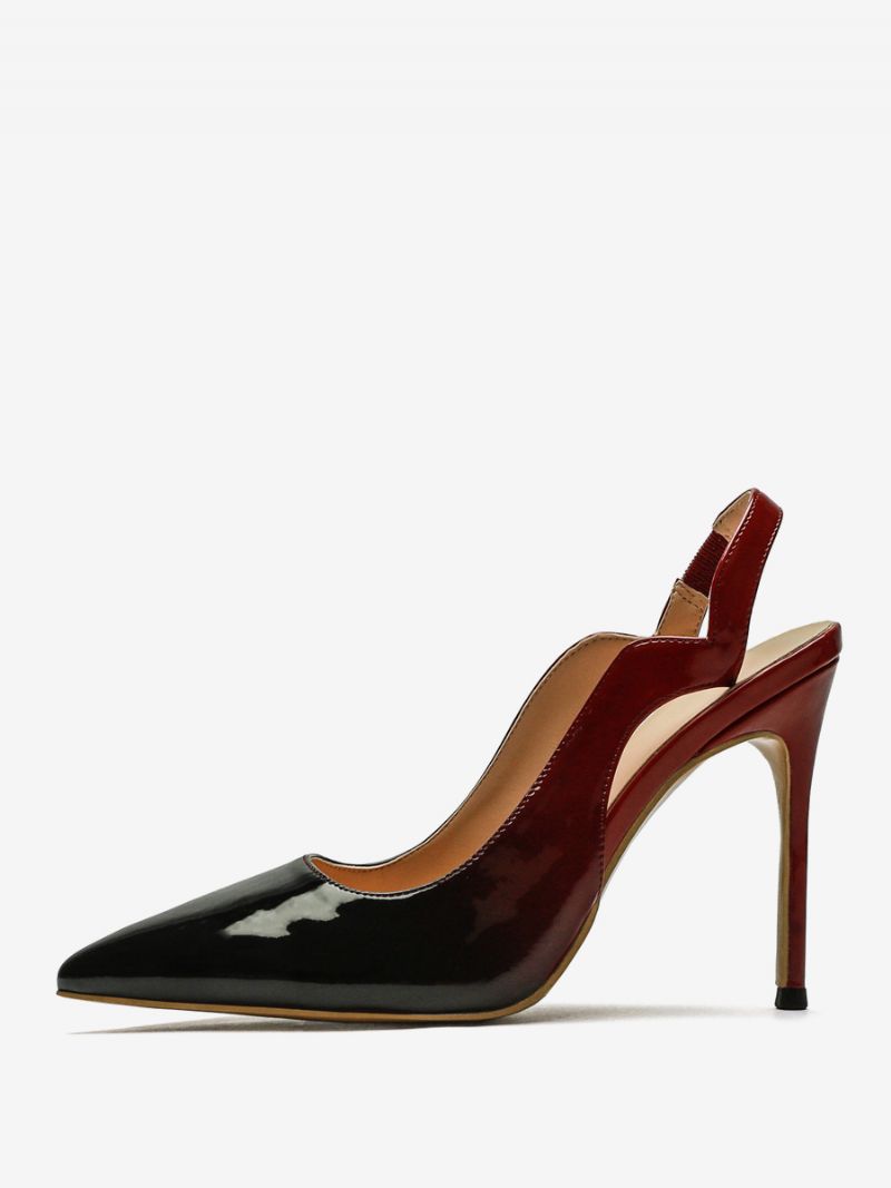 Höga Klackar För Damer I Plusstorlek Med Spetsad Tå Slingback Pumps