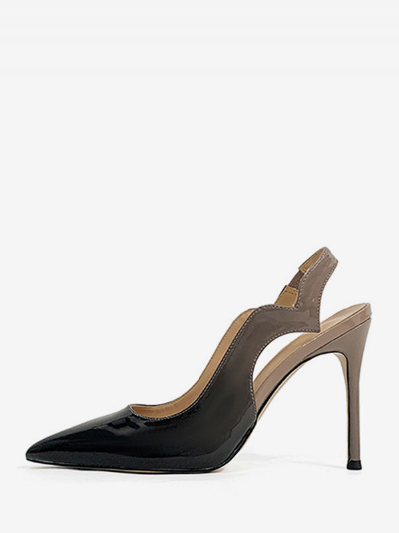 Höga Klackar För Damer I Plusstorlek Med Spetsad Tå Slingback Pumps - Som Bild