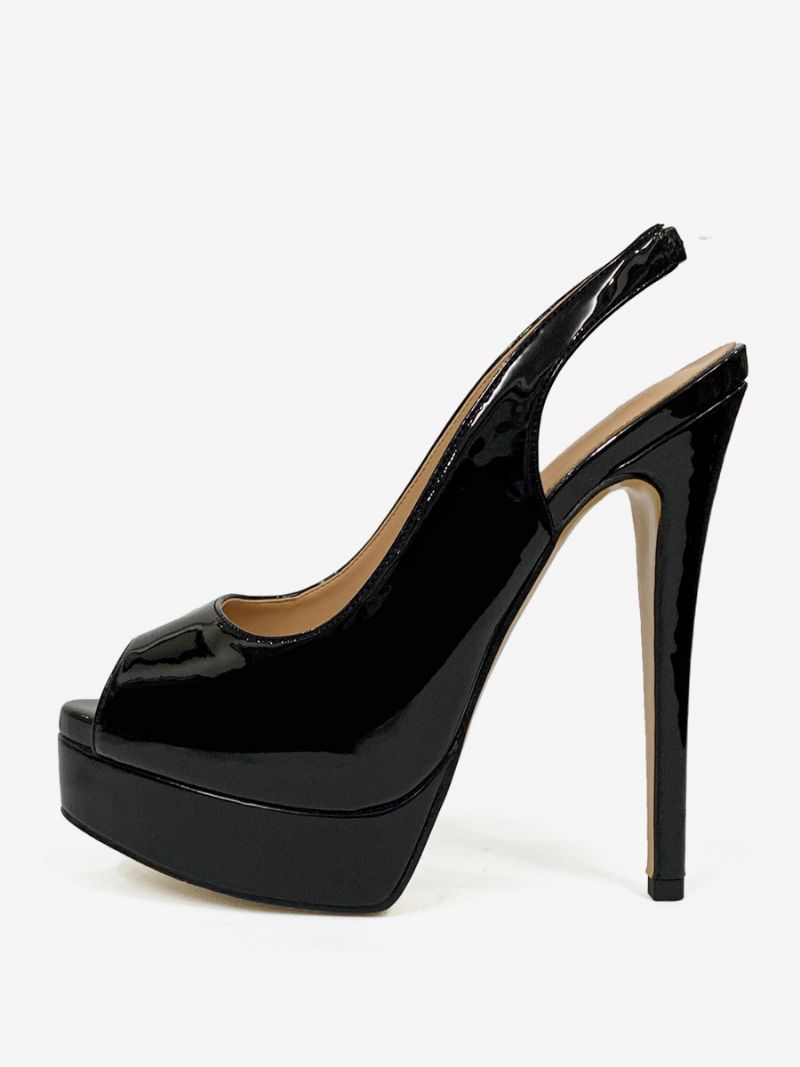 Kvinnors Höga Klackar Peep Toe Platform Stiletto Heel Pumps