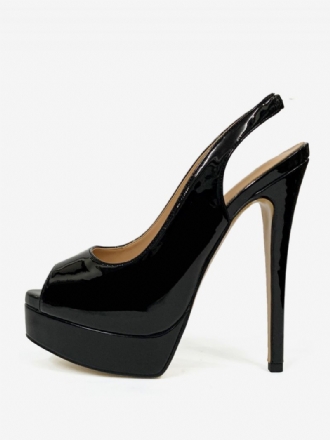 Kvinnors Höga Klackar Peep Toe Platform Stiletto Heel Pumps