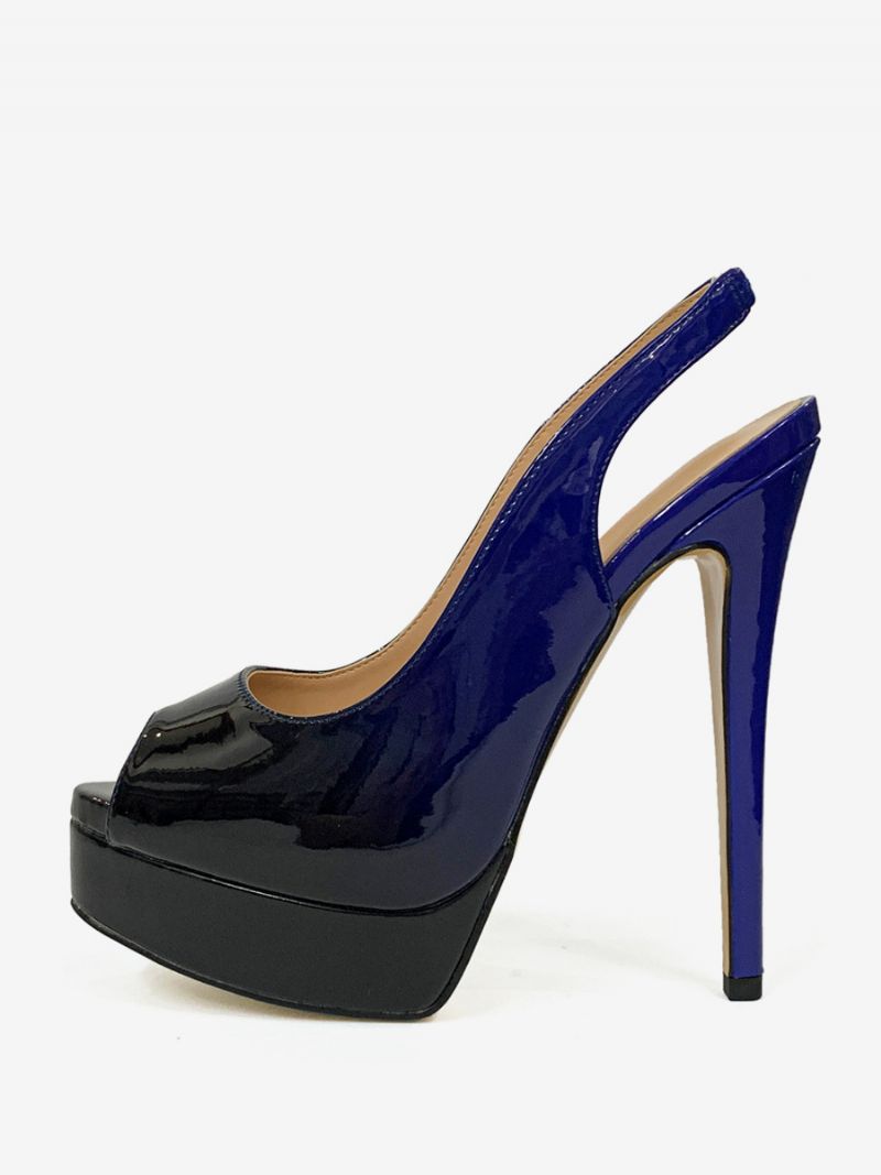 Kvinnors Höga Klackar Peep Toe Platform Stiletto Heel Pumps - Som Bild