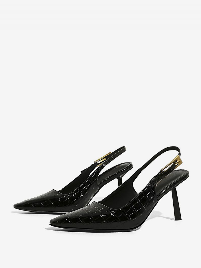 Kvinnors Högklackade Spetsiga Tå Specialformade Slingback Pumps