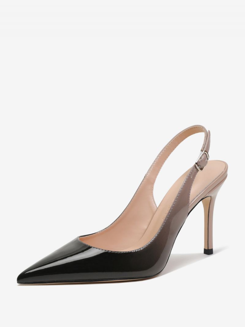 Slingback Klackar För Kvinnor Knappar Stiletto Heel Pumps - Ombre