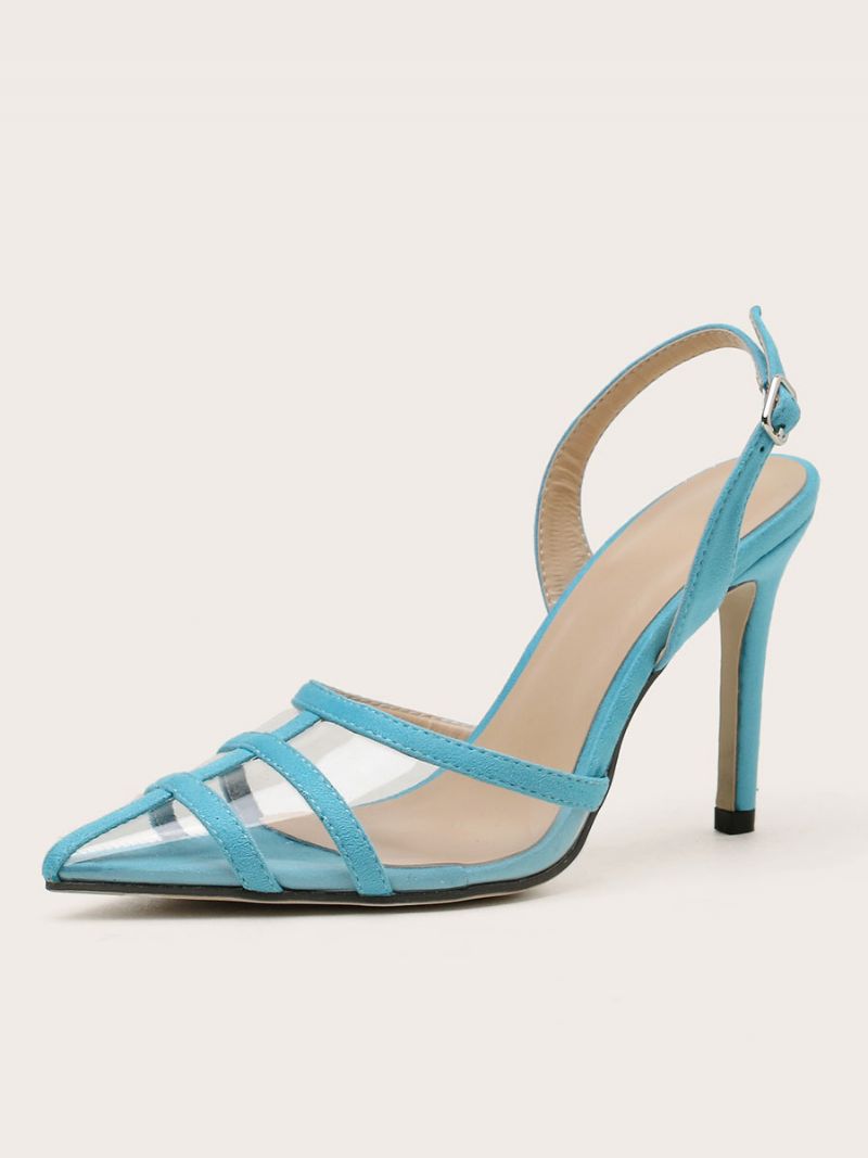 Slingback Pumps Med Stilettklack I Klar Pvc För Kvinnor